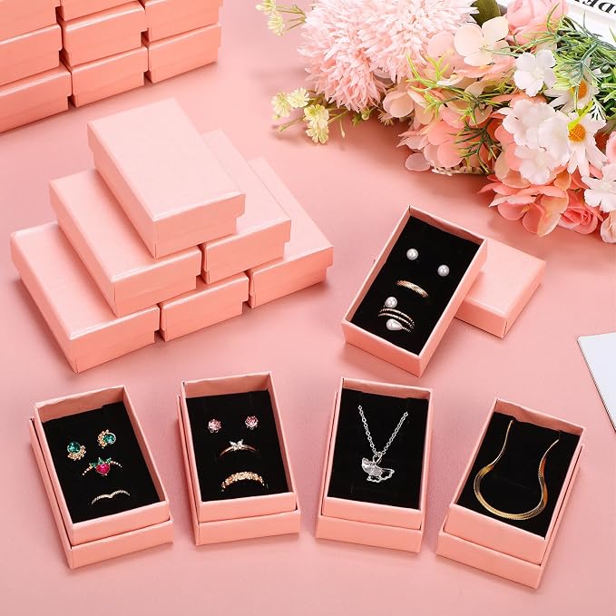 Batiyeer 36 Pcs Cardboard Jewelry Gift Boxes Jewelry Boxes Packaging Small Earring Gift Box with Lids for Necklace Ring Bracelet Party - Image 6