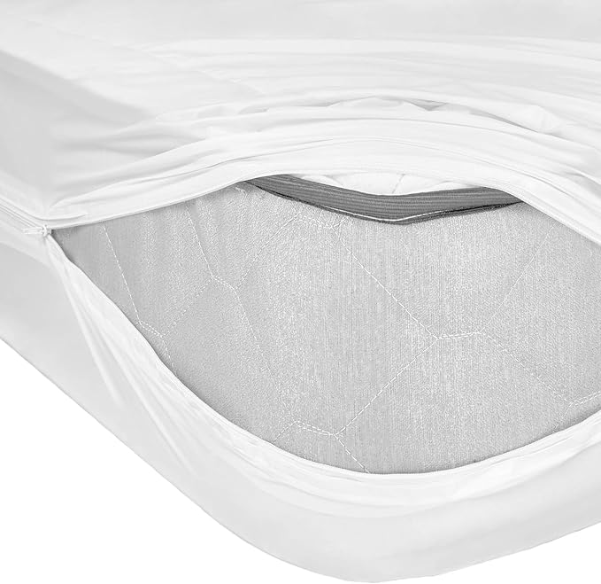 Abstract Waterproof Mattress Cover – Heavy Duty Vinyl Plastic Bed Protective Zippered Sheet, 100 GSM PVC – Long Lasting Quality, Easy Care, for Any Bedroom (24 x 38 x 5)