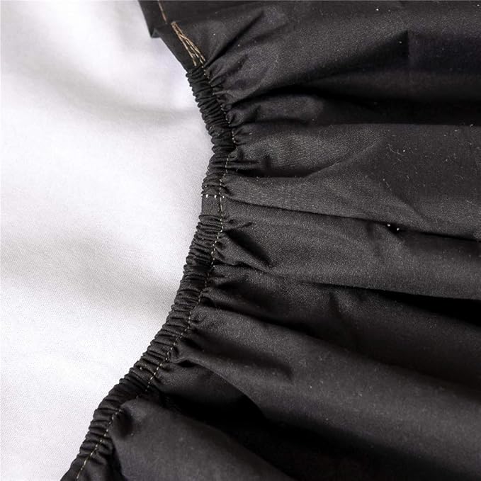 Holawakaka King Waterproof Mattress Encasement Protector Black Fitted Sheet Breathable Bed Mattress Pad Cover, 14" Deep Pocket (Black, King)