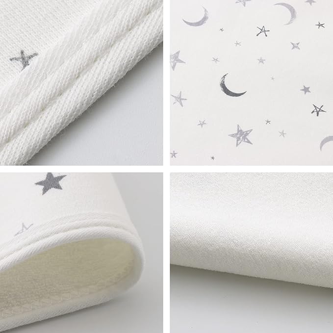 Baby Waterproof Bed Pad Washable Mattress Pad Reusable Underpads Bed Wetting Incontinence Cover for Baby Toddler Children and Adults-White Star