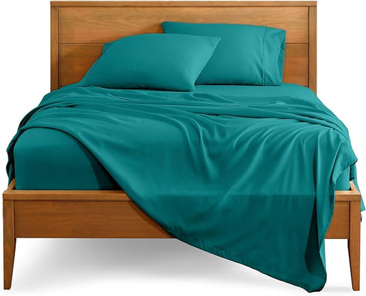 Bare Home Twin Sheet Set - 1800 Ultra-Soft Microfiber Twin Bed Sheets - Double Brushed - Deep Pockets - Easy Fit - 3 Piece Set - Bedding Sheets & Pillowcases (Twin, Emerald)