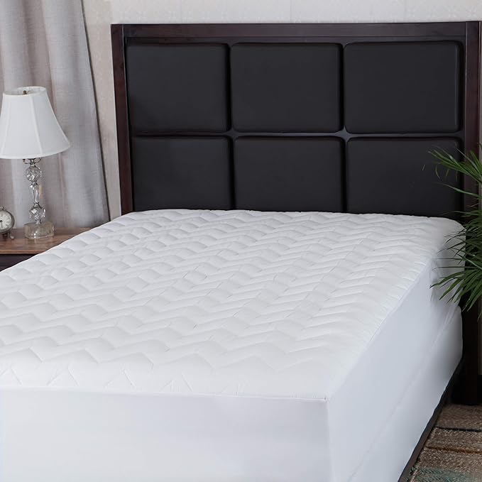 Waterguard Quilted Cotton Mattress Pad - RV Size 48” x 75" - Soft, Comfortable, and Fluffy Mattress Pad - Waterproof Mattress Protector Stretched 13" for Snug Fit on Regular Sized Mattress.