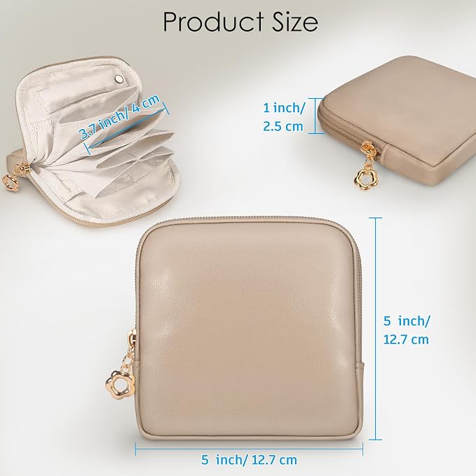 SITHON Small Travel Jewelry Case with Ring Holder, Mini Velvet Jewelry Pouch Bags, Compact Storage Organizer for Bracelet Necklaces Earrings Travel Essentials, Mother’s Day Gifts (Toffee) - Image 5