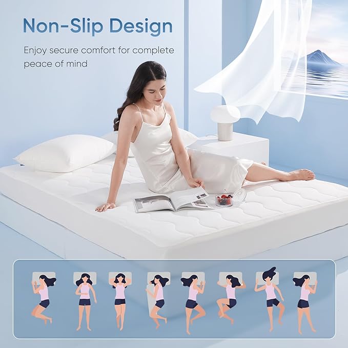 Elegear King Cooling Mattress Pad for Hot Sleepers, Waterproof Cold Mattress Topper with TriSupport 3D Tech Balanced Support & Enhanced Breathability, Soft Fluffy Bed Protector Deep Pocket Up to 16"