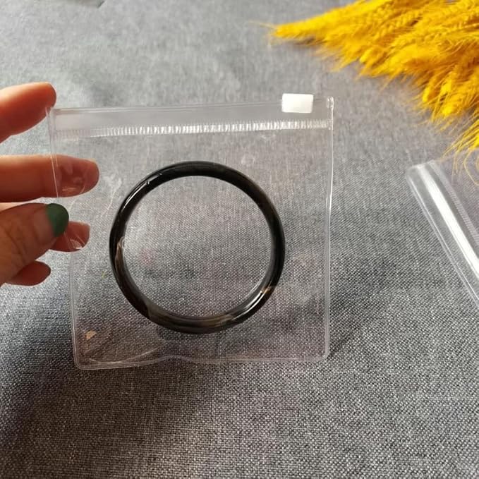HSLFUAI 50PCS Clear Jewelry Bag, Self Sealing PVC Packaging Zipper Lock Bag, Jewelry Organizer, Small Items Organizer, Resealable Packaging or Storage(11 * 11cm 4.33 * 4.33 inch) - Image 5