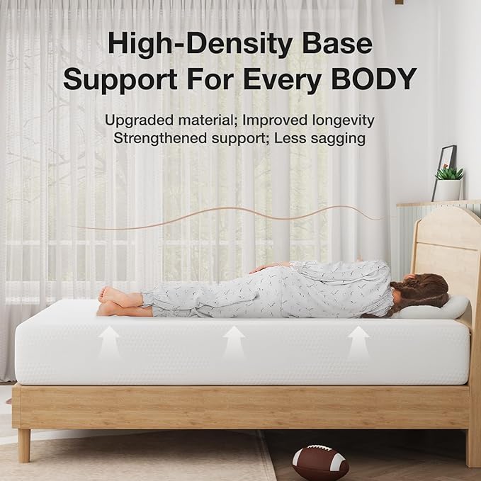Novilla Full Size Mattress, 8 Inch Full Size Mattress in a Box, Gel Memory Foam Mattresses with Comfort Foam for Cooling Night Sleep, Pressure Relief, CertiPUR-US Certified,White