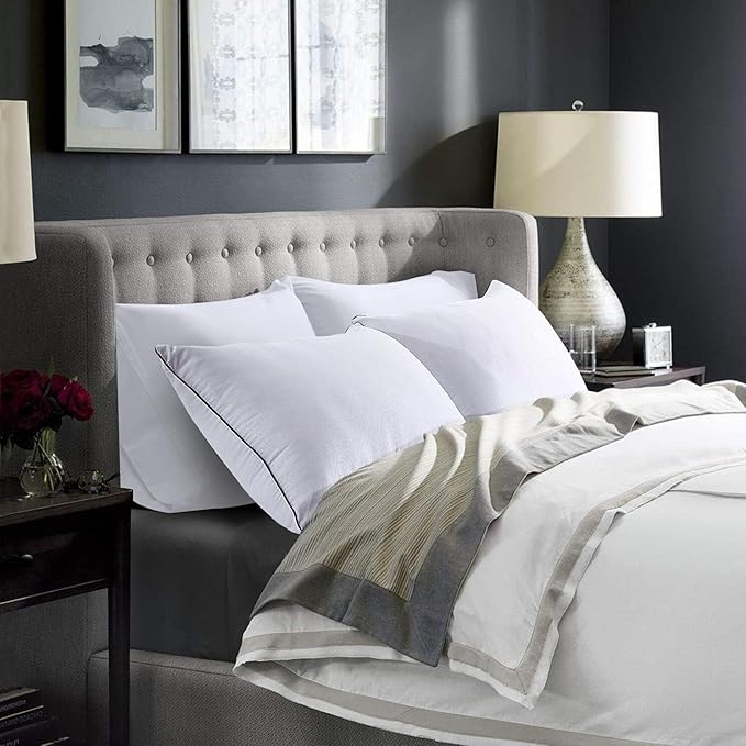 HUXMEYSON Pillows Standard Size Set of 2, Luxury Hotel Bed Pillows Set with Down Alternative Filling for Side and Back Sleepers