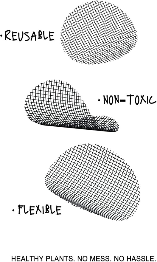 LE TAUCI Plant Pot Hole Mesh Pads, 2-Inch Round Flower Pot Drainage Covers, Prevent Soil Loss, Durable Reusable, Bonsai Bottom Grid Mat, Gardening Essentials, 50-Pack - Image 3