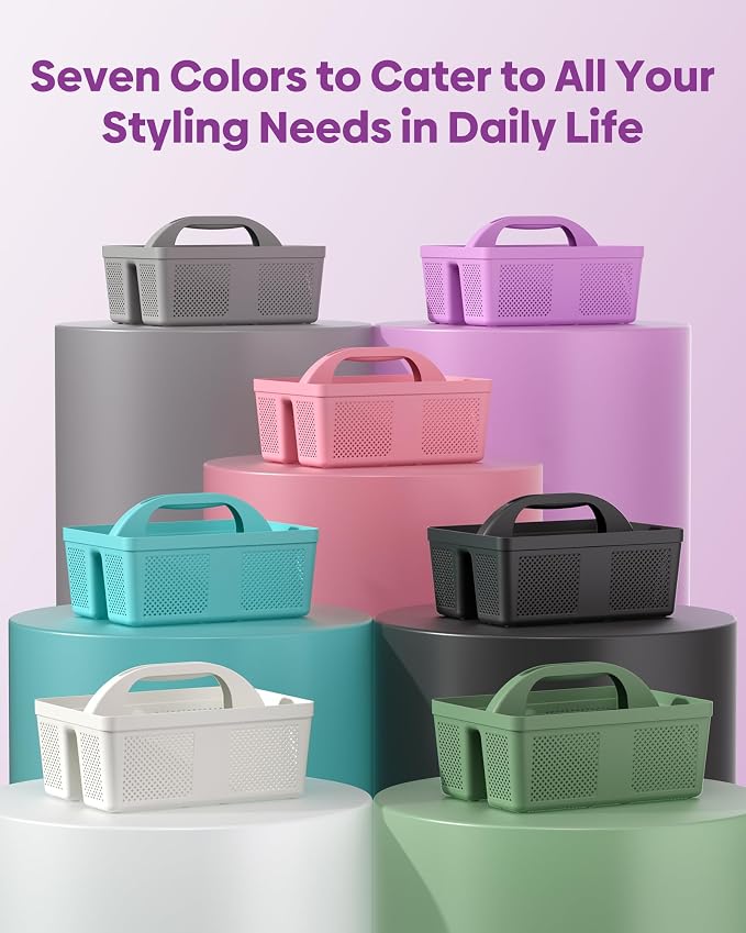 4 Pack Portable Shower Caddy, Integrated Handle, Reinforced Plastic, Organizer Storage Bathroom Supplies and Beauty Products, Cleaning Supplies, Shower Basket for Home, Dorm, Shelf and Cabinet - Image 7