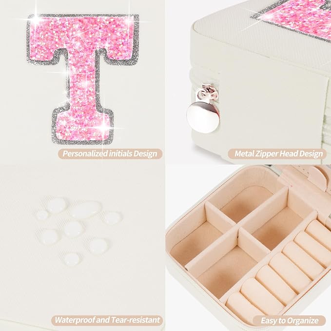 Uygafly Teacher Appreciation Gifts for Women,Teacher Gifts Ideas,Thank You Teacher Gifts from Students Birthday Gifts Teacher Retirement Gifts for Women Teachers Day Gift,Jewelry Case | Cream,T - Image 4
