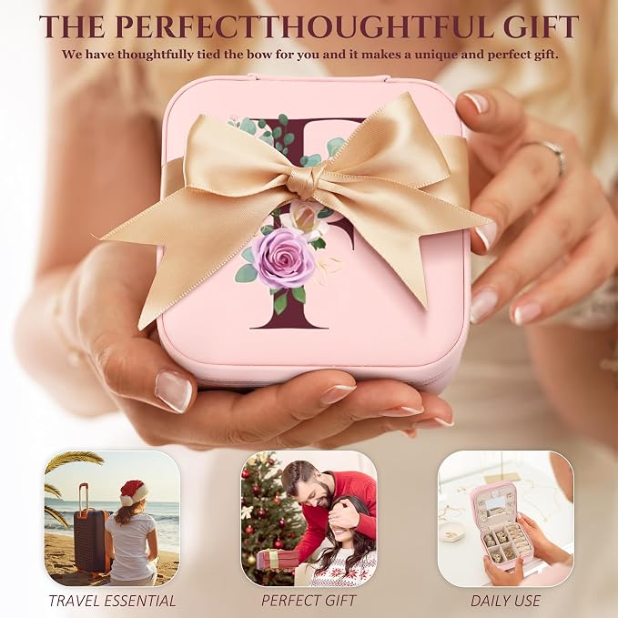 MFXIP Easter Basket Stuffers for Teens Essentials, Valentines Day Christmas Stocking Stuffers for Women Teen Girl Gifts Trendy Stuff Travel Jewelry Box Case Organizer Personalized Birthday Gifts - Image 7