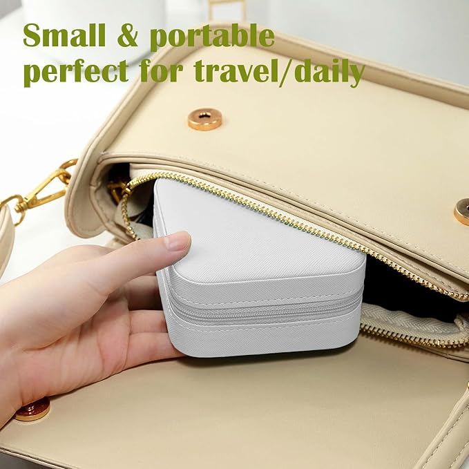 Travel Jewelry Case Bridesmaid Gifts Box,12 Pack Small Jewelry Box Mini Jewelry Organizer,PU Leather Portable Earring Storage Box for Women Girls Bridesmaid Proposal Gifts - Image 4