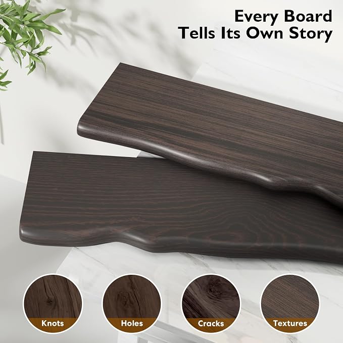 Floating Shelves for Wall Rustic Farmhouse 24 Inch Floating Shelf Bathroom Wooden Shelves for Wall Mounted Live Edge Pine Shelf with Unique Natural Grain for Living Room Bedroom Kitchen (Grey) - Image 5