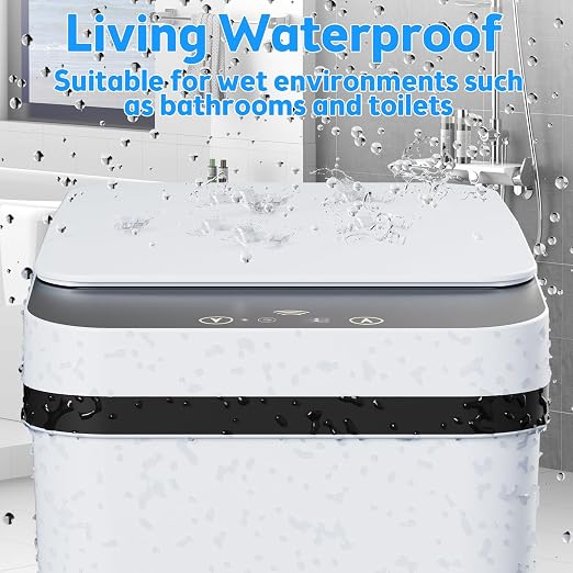 KOEYLE 2 Pack 2.2 Gallon Automatic Touchless Garbage Can, Small Motion Sensor Smart Trash Can, Slim Waterproof Trash Bin for Bedroom, Bathroom, Office, Living Room, White - Image 4