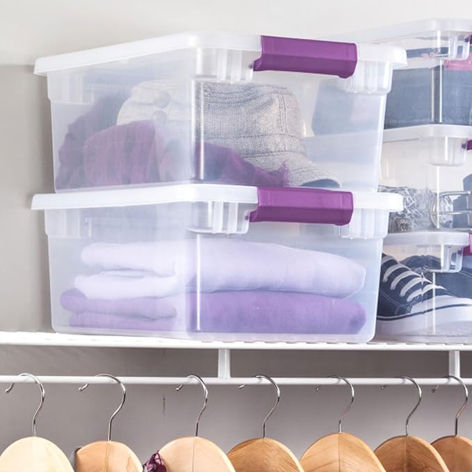 Sterilite 24-Pack ClearView Latch Box, Stackable Storage Organizer Bins for Home, 15 Quart - Image 7
