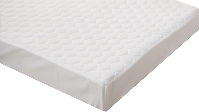 Elegant Comfort 100% Waterproof Fitted Crib and Toddler Protective Mattress Protector Pad Cover, White