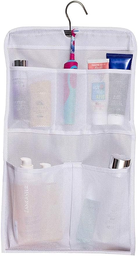 MISSLO Shower Caddy Organizer 5 Pockets Roll up Hanging Bathroom Accessories Storage for Camper, RV, Gym, Cruise, Cabin, College Dorm Shower, Small by MISSLO