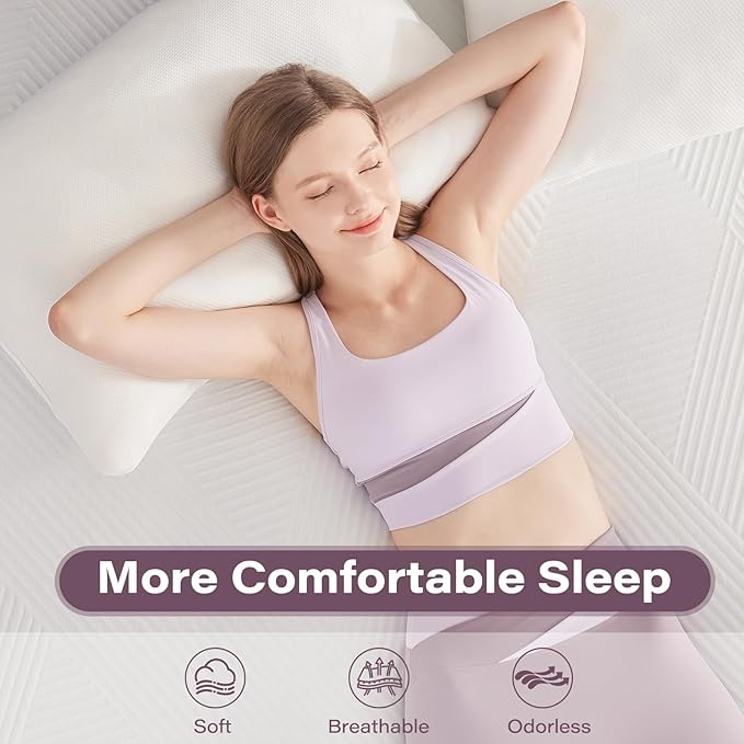 2 Inch Memory Foam Mattress Topper Full Size Ventilated Breathable Cooling Mattress Pad with Removable Soft Cover Portable Bed Topper for Back Pain and Pressure Relief, CertiPUR-US Certified