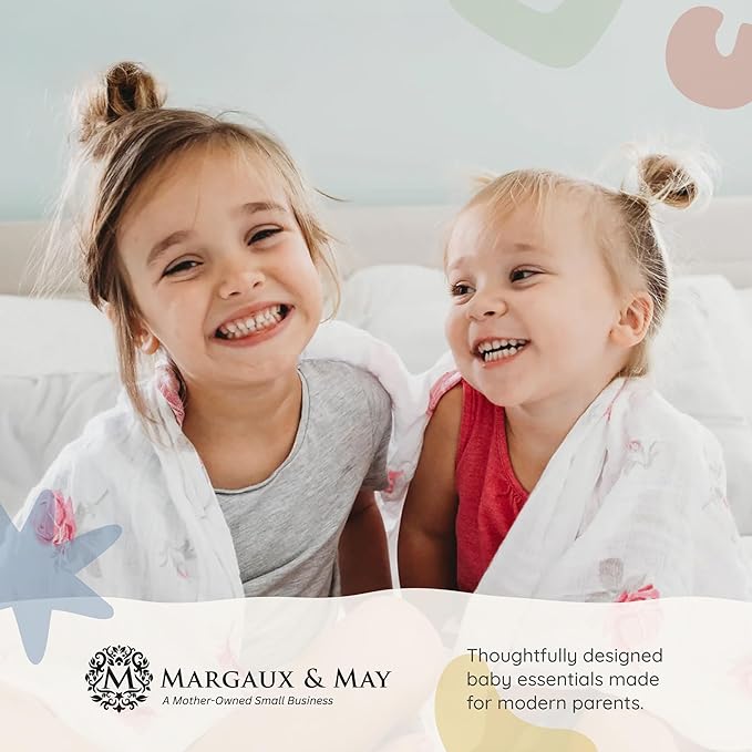 Margaux & May Crib Mattress Protector – 100% Waterproof Baby Crib Mattress Protector Pad, Highly Absorbent Quilted Cover, Oeko-TEX® Certified, Noiseless, Fitted 28" x 52" Standard Crib Fit