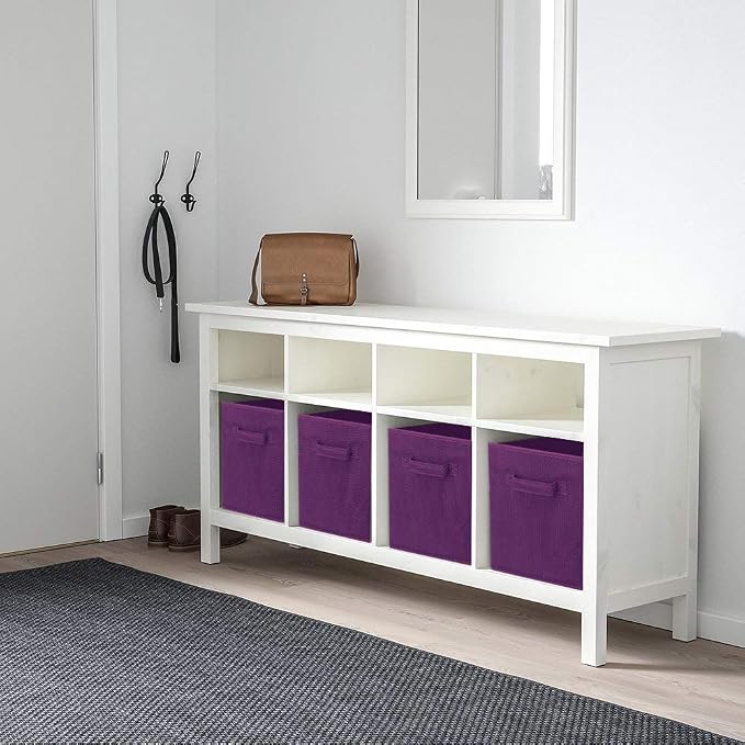 ShellKingdom Storage Bins, Foldable Fabric Storage Cubes And Cloth Storage Organizer Drawer For Closet And Toys Storage, 6 Pack (Purple) - Image 4