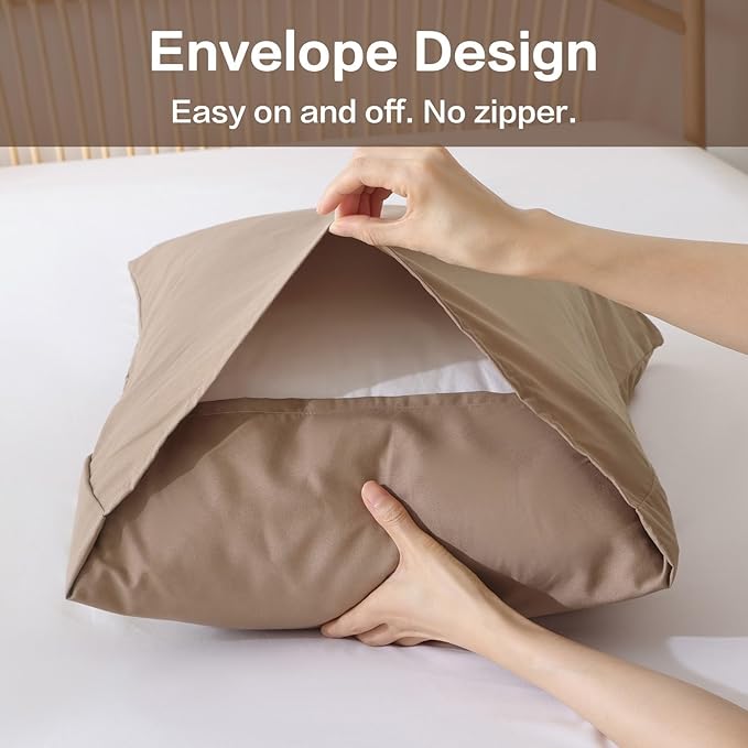 ROSGONIA Oversized King Comforter 120x120, 3pcs Super King Comforter (1 Dark Khaki Comforter & 2 Pillowcases) Lightweight Warm Bedding Blanket Quilt