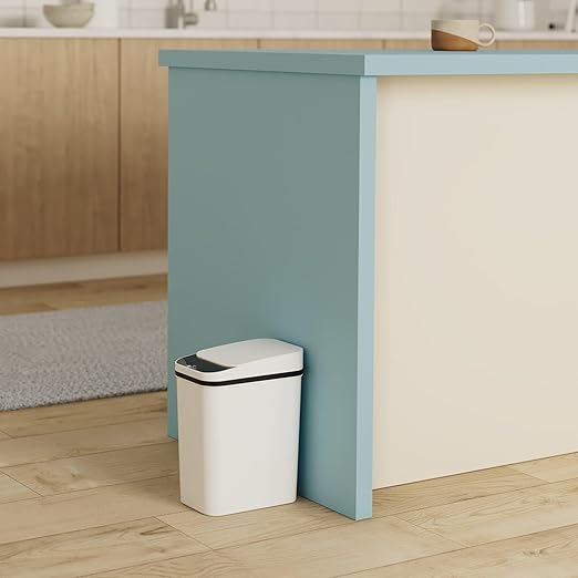 Anborry Bathroom Trash Cans with Lid 2 Pack 2.2 Gallon Touchless Automatic Motion Sensor Small Slim Garbage Can, Smart Electric Narrow Garbage Bin for Bedroom Office Kitchen (White) - Image 2