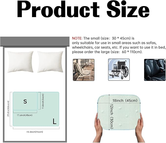 Reidio 1pcs Waterproof Toddler Mattress Pads Cotton Baby Bed Pad Washable Reusable Incontinence Pads Bed Underpads Mattress Protector for Adults Elderly Kids Pets (Peach, 11.8*17.7in(30*45cm))