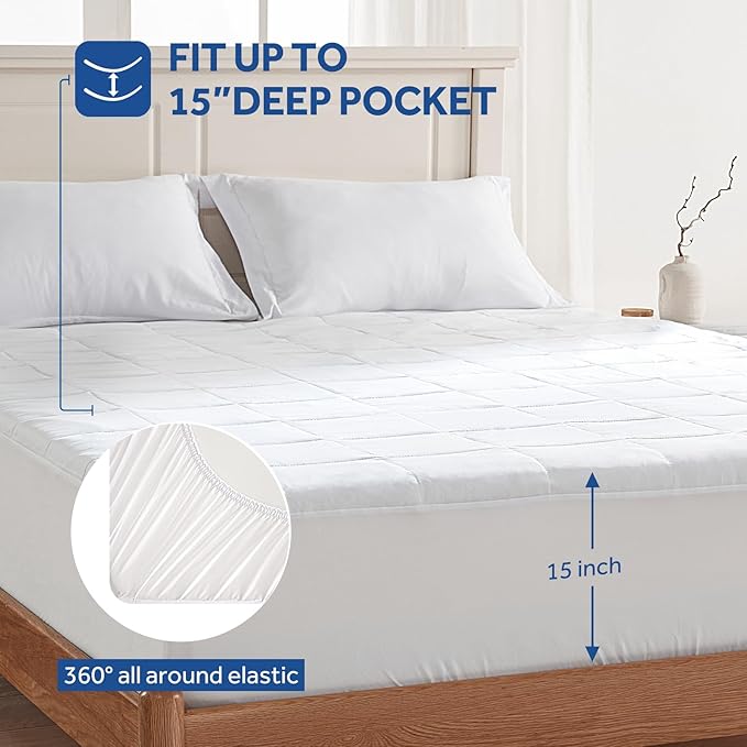 Sealy Electric Mattress Pad Twin Size, 10 Heating Settings Heated Mattress Pad, Bed Warmer with Single Controller & Auto Off 1-12 Hours, Fit Up to 15 Inch, Machine Washable, 39"x75"