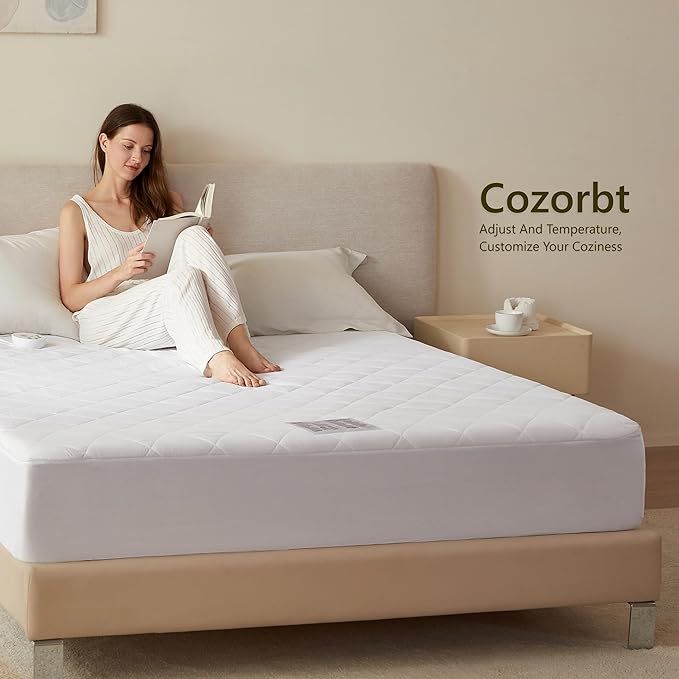 Heated Diamond Quilted Mattress Pad,King Size Dual Control,Soft Bed Warmer,10 Heat Settings,1-12 Hours Auto-Off,Fast Heating,ETL Certified,Machine Washable,Fit Up to 18" Deep Pocket,78"x80"