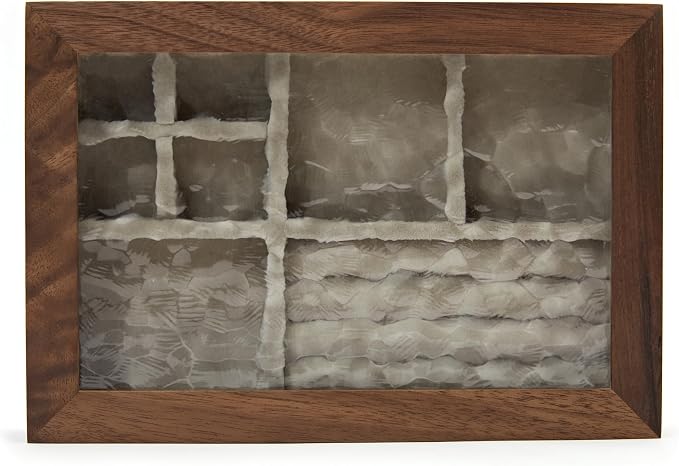 pandapark Wooden Jewelry Box with Glass Lid, Multi-Compartment Storage Display Case, Walnut Brown (Silver Walnut) by Pandapark