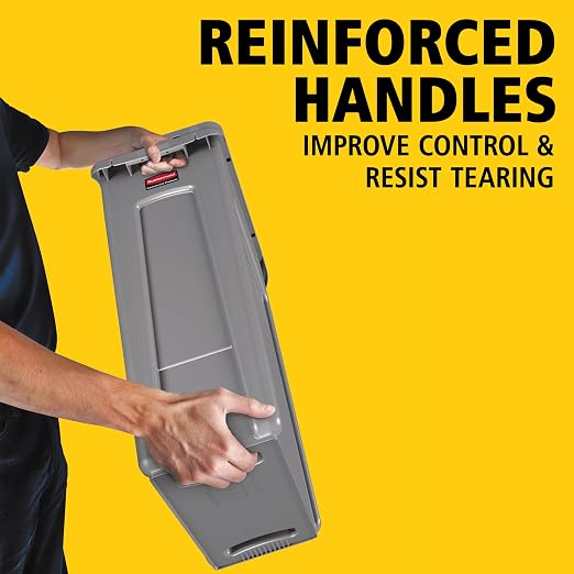 Rubbermaid Commercial Products Slim Jim Plastic Rectangular Trash/Garbage Can with Venting Channels, 23 Gallon, Gray - Image 5