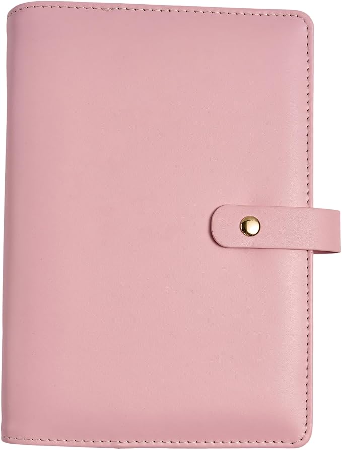 PU Leather Travel Jewelry Storage Box - Jewelry Binder Organizer with Zipper Velvet Pouches Bracelet Earring Rings Necklaces Jewelry Binder Gift for Women -Pink - Image 2