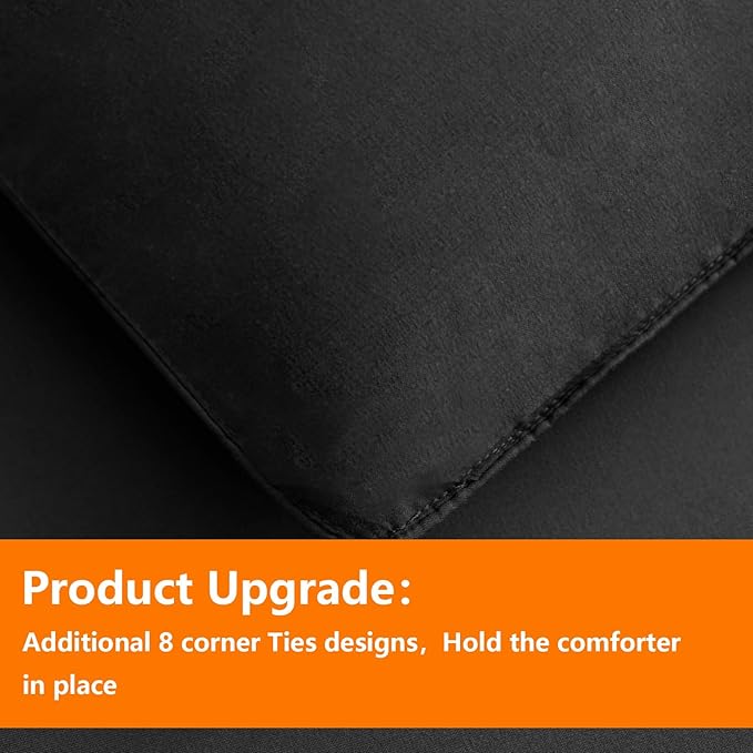 TAIMIT King Size Comforter Set - 7 Pieces, Bed in a Bag Bedding Sets with All Season Soft Quilted Warm Fluffy Reversible Comforter,Flat Sheet,Fitted Sheet,2 Pillow Shams,2 Pillowcases,Dark Grey