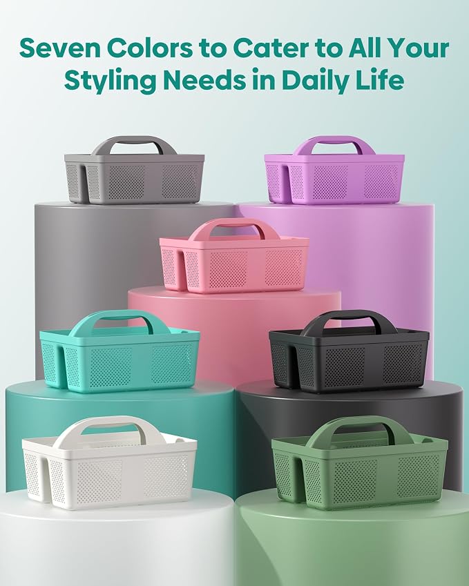4 Pack Portable Shower Caddy, Integrated Handle, Reinforced Plastic, Organizer Storage Bathroom Supplies and Beauty Products, Cleaning Supplies, Shower Basket for Home, Dorm, Shelf and Cabinet - Image 7