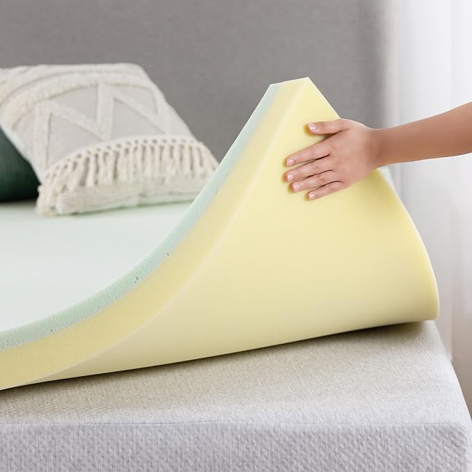 Zinus Green Tea Memory Foam Mattress Toppers, Twin (AZ-GTFT-300T)