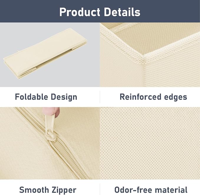 DIMJ Drawer Organizer Clothes Storage - 24 Pack Baby Dresser Organizer for Nursery, Small Fabric Closet Drawer Organizer Bins for Underwears Socks, Foldable Storage Dividers Organization for Bedroom - Image 5