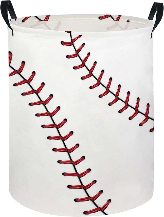 Baby Laundry Hamper kids laundry Basket Waterproof Laundry Bag for Bedroom Toy Clothes Organizer Room Décor(Baseball) by Unknown