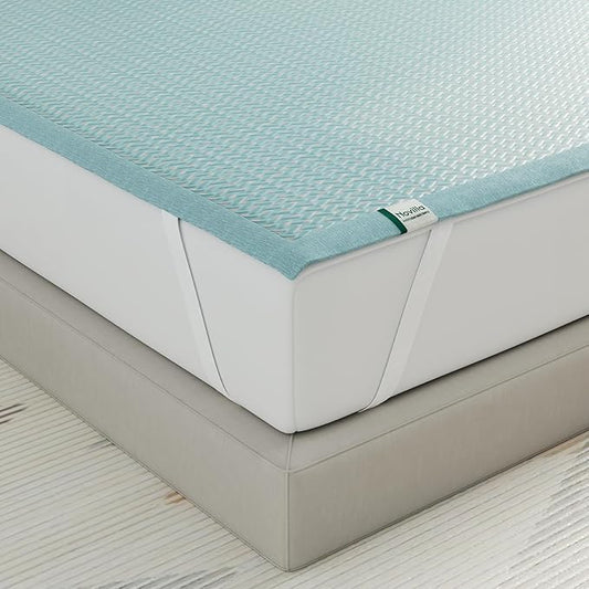 Novilla Queen Mattress Topper, Extra Thick Pillow Top - Overfilled Hotel Luxury Mattress Pad Cover for Back Pain Relief, Breathable Fluffy Down Alternative Fill, 8-21” Deep Pocket, Blue