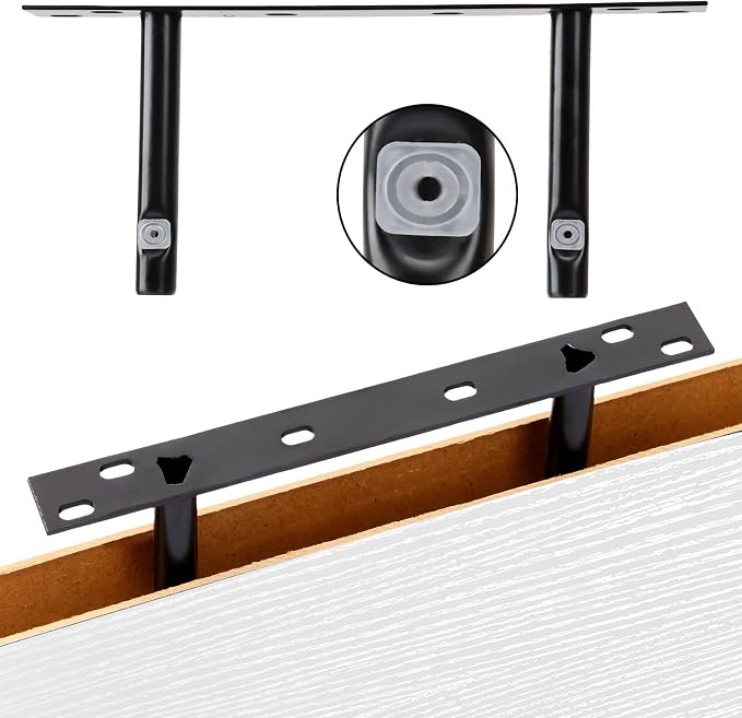 Fixwal White Shelves for Wall, 15.8in Rustic Wood Finish Floating Wall Shelves Set of 4, Shelves for Wall Decor, with Invisible Brackets for Bathroom, Living Room,Bedroom and Kitchen - Image 4