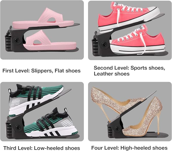 Neprock Shoe Rack Shoe Organizer Space-Saving Storage Shoe Organizer for Closet,Shoe Stacker Shoe Slots Space Saver Double Stack Shoe Holder Homeries - Image 3