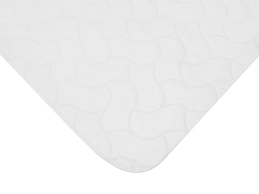 American Baby Company Waterproof Embossed Quilt-Like Flat Bassinet Protective Pad Cover White 15" X 33"