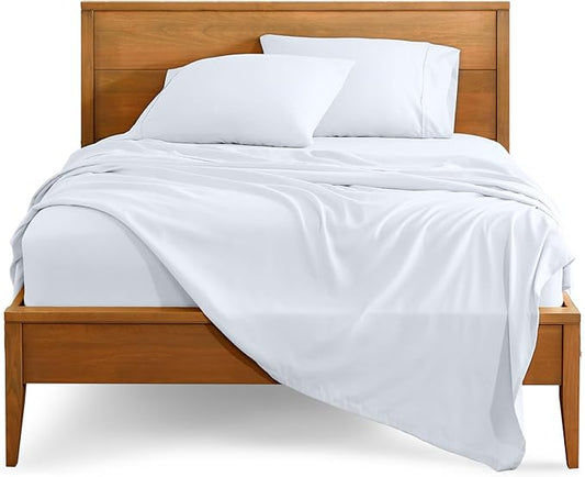 Bare Home Split King Sheet Set - 1800 Ultra-Soft Microfiber Bed Sheets - Double Brushed - Deep Pockets - Easy Fit - 5 Piece Set - Bedding Sheets & Pillowcases (Split King, White)