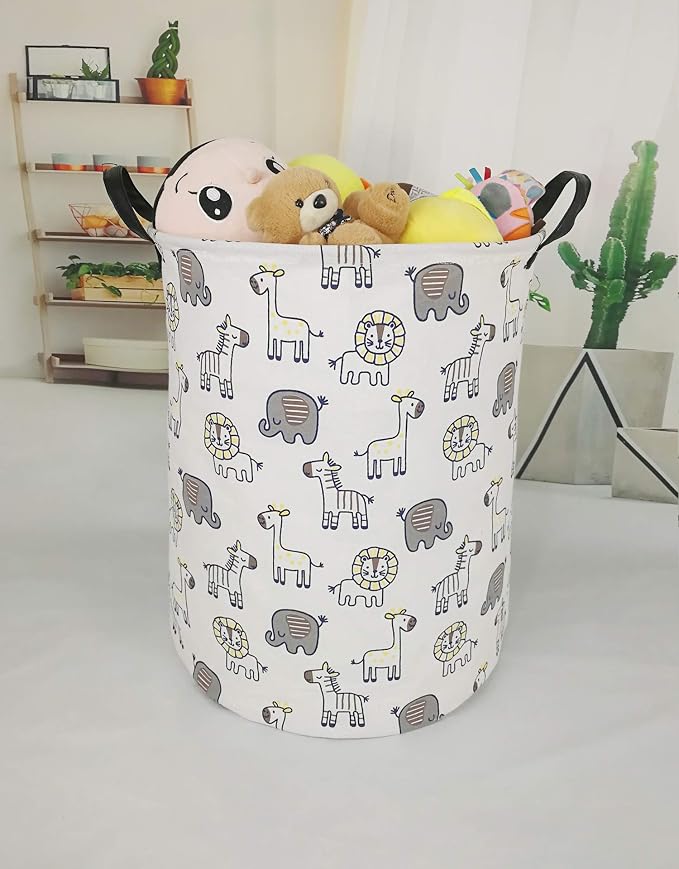 MAIZMZ Kids Hamper Baby Storage Bins Gift Toy Box Organizer Nursery Waterproof Laundry Basket Large Canvas Collapsible Chest for Boys Girls Bedroom Closet Shelf Room Decor - Image 3
