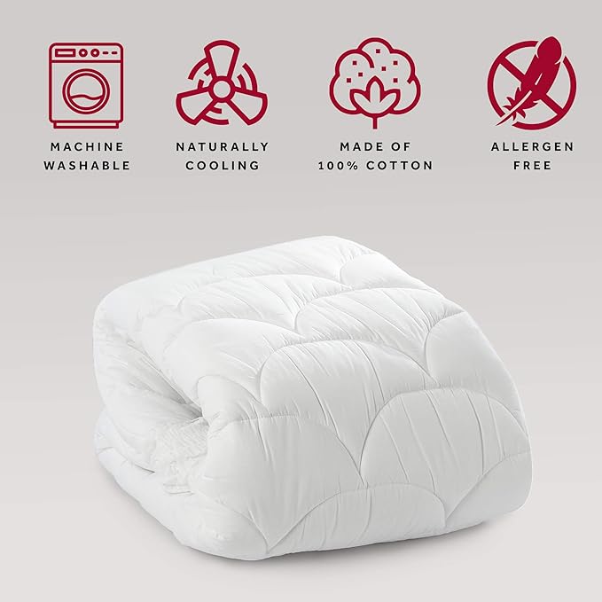 Marriott Mattress Topper - Plush, Quilted Mattress Pad with Hypoallergenic Fill - Fits Mattresses Up to 15" - Queen