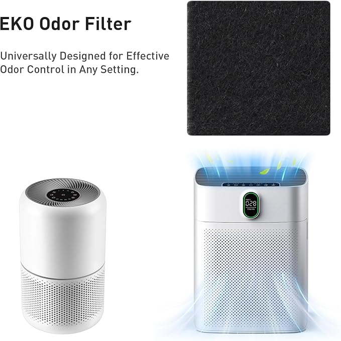 EKO Trash Can Odor Filter Refills for Trash Can and Compost Bin, Activated Charcoal Deodorizer, Strong Charcoal Odor Absorber, Pack of 4 Replacements - Image 8