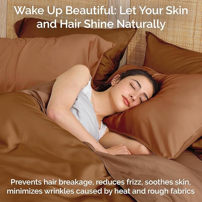 Viscose Bamboo Twin XL Sheets 3PC Set - Extra Long - Cooling Bedding for Hot Sleepers with Moisture Wicking Technology - Silky Soft 16 Inch Deep Pocket, Almond - 38" x 80"