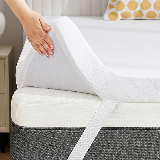 BDEUS Twin XL Size 3 Inch Gel Memory Foam Mattress Topper for College Dorm, Supportive Pressure Relief Bed Topper with Removable Washable Cover, CertiPUR-US Certified