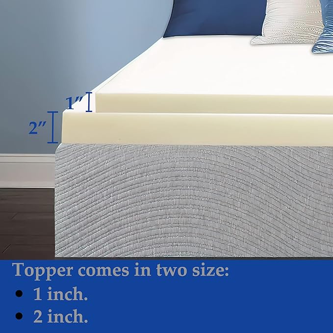 Treaton, 3-Inch High Density Medium Firm Foam Mattress Topper, CertiPUR-US Certified for Superior Comfort and Support, Twin, Green