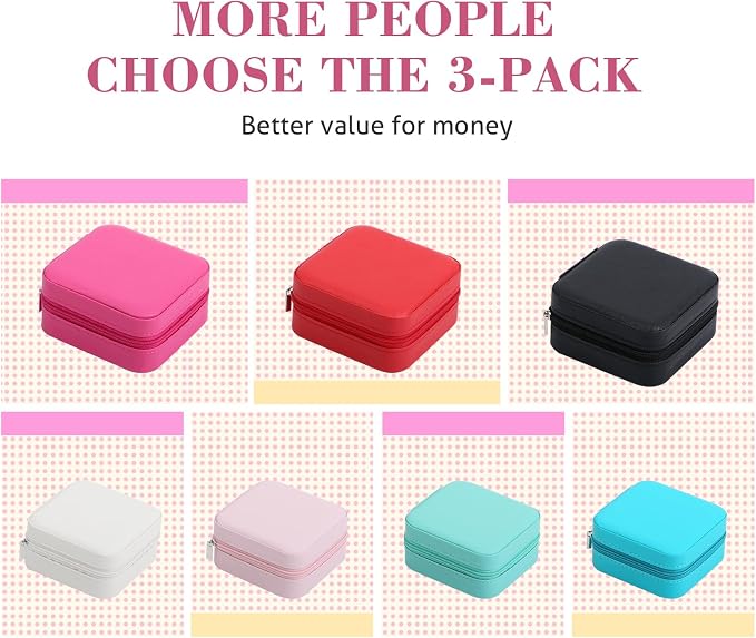 17Dec Small Travel Jewelry Case Organizer,Mini Travel Essentials for Women,Bridesmaid Gifts Birthday Gifts for Women,Small Jewelry Box for Girls 8-12 - Image 4