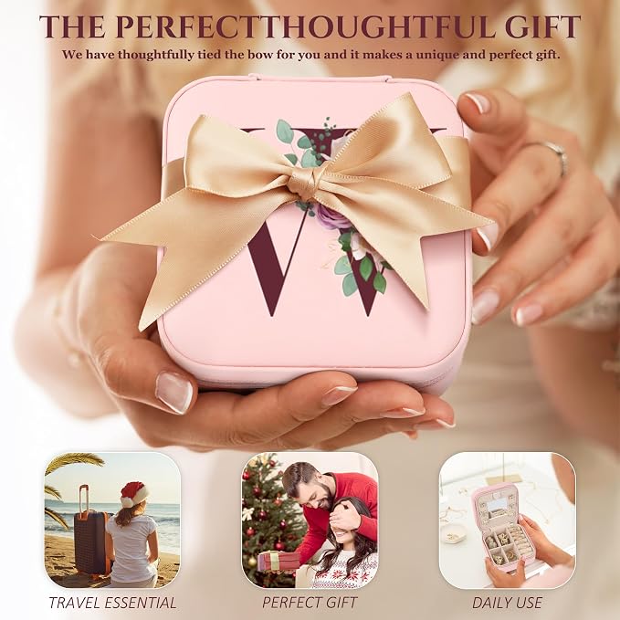 MFXIP Easter Basket Stuffers for Teens Essentials, Valentines Day Christmas Stocking Stuffers for Women Teen Girl Gifts Trendy Stuff Travel Jewelry Box Case Organizer Personalized Birthday Gifts - Image 7